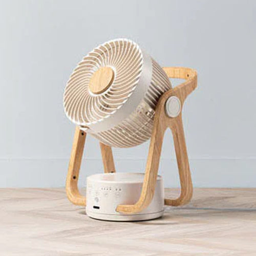 WOOD STYLE 節電センサー付DCサーキュレーター CF-T2314 アイボリー グレー グレージュ 空気循環 扇風機 木目 おしゃれ デザイン かわいい インテリア 家電 シンプル スリーアップ THREEUP