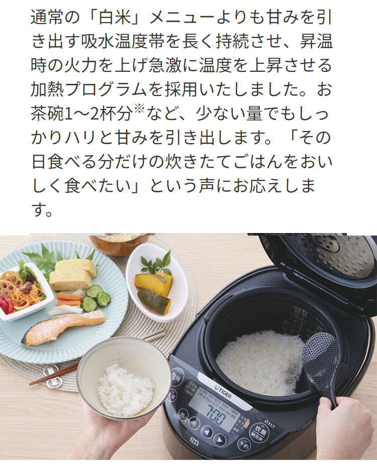 タイガー 炊飯器 5.5合 ダークグレー 圧力IHジャー炊飯器 炊飯ジャー 炊きたて コンパクト 一人暮らし 新生活 キッチン家電 JPW-X100HD 圧力 ごはん 炊飯 お米 IH TIGER