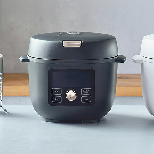 タイガー COOKPOT クックポット 1台11役 うま圧 電気圧力鍋 電気調理鍋 容量 1.4L 炊飯容量 3合 マットブラック COK-B220KM