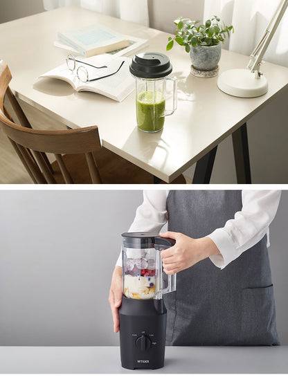 TIGER タイガー ミキサー ブレンダー ジューサー TIGER EDGE 2WAY 1L スムージー そのまま飲める ハイパワー パワフル 砕氷 冷凍 コンパクト 樹脂製カップ ロック 取り外し 食洗器 SLC-A100