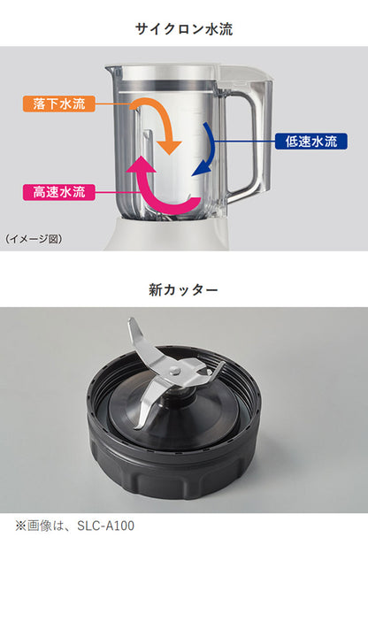 TIGER タイガー ミキサー ブレンダー ジューサー TIGER EDGE 1L スムージー ハイパワー パワフル 砕氷 冷凍 コンパクト 樹脂製カップ ロック 取り外し 食洗器 SLC-B100