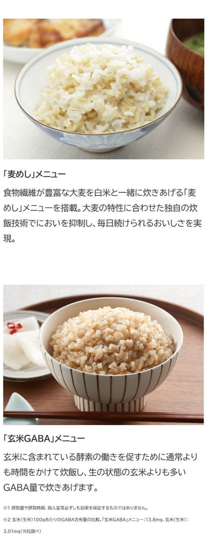 TIGER タイガー魔法瓶 圧力IHジャー炊飯器 5.5合 炊きたて JPV-M100WG 遠赤3層土鍋蓄熱コート釜 時短調理 スロー調理 無水調理 少量高速 旨火 麦飯 GABA 玄米 分づき グロスホワイト