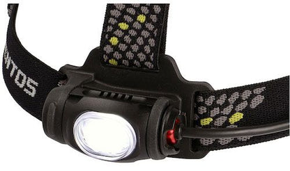 GENTOS 電池式 LED ヘッドライト メタルマスター アルミボディ 小型ヘッドライト ヘルメット コンパクト ブースト機能 530ルーメン エネループ MM-833D