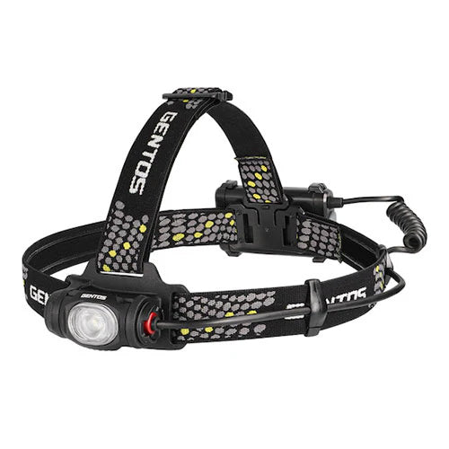 GENTOS 電池式 LED ヘッドライト メタルマスター アルミボディ 小型ヘッドライト ヘルメット コンパクト ブースト機能 530ルーメン エネループ MM-833D