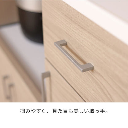 日本製 キッチンラック レンジ台 幅89cm 机 作業台 国産家具 カウンター キッチン 台 食器棚 キッチンキャビネット キッチンカウンター 引き出し スライド棚 カトラリー 幅89cm DIY 木製