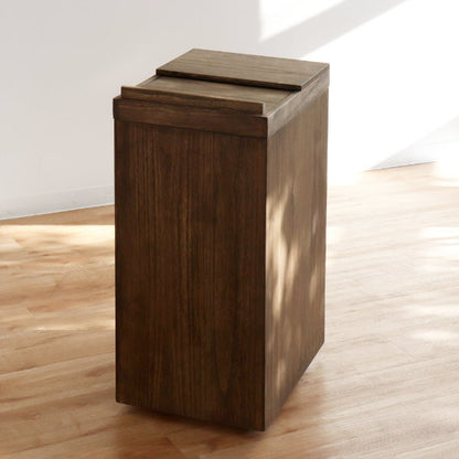 オスマック 木製スライドダストボックス 45L 木目 ウッド調 シンプル ナチュラル フタ スライド式 ゴミ箱 ペール リビング 45L(代引不可)