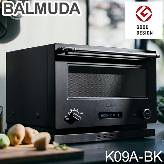 バルミューダ オーブンレンジ BALMUDA The Range K09A-BK ブラック シンプル 操作 レンジ オーブン モダン クラシック