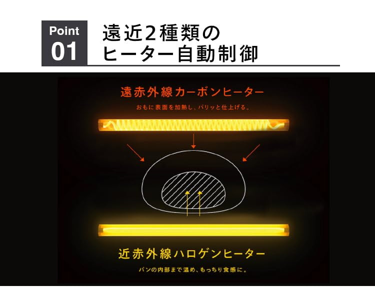 トースター ツインバード 匠ブランジェトースター TS-D486W ホワイト リベイク