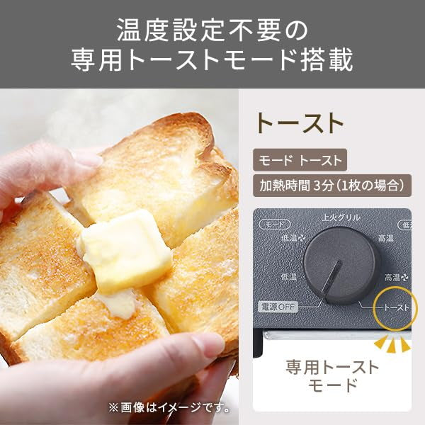 低温コンベクションオーブン TESCOM TSF61A-H ストレートグレー トースター テスコム 調理家電 キッチン家電 低温調理 高温調理