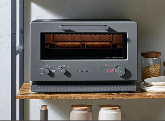 日立 2in1トースターレンジ 15L MRT-F100 H チャコールグレー パン専用モード 単機能レンジ グリル調理 ワイド庫内 1000W 温度調節4段階
