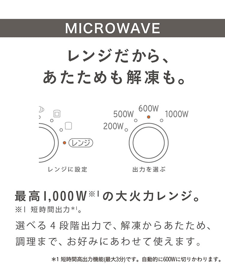日立 2in1トースターレンジ 15L MRT-F100 C アイボリー パン専用モード 単機能レンジ グリル調理 ワイド庫内 1000W 温度調節4段階