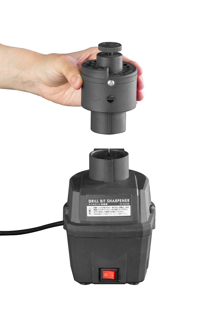 ベルソス ドリルビット研磨機 ブラック ドリルビットシャープナー VS-TL3100 電動研磨機 25種のビットに対応 DIY メンテナンス ドリル刃 簡単操作