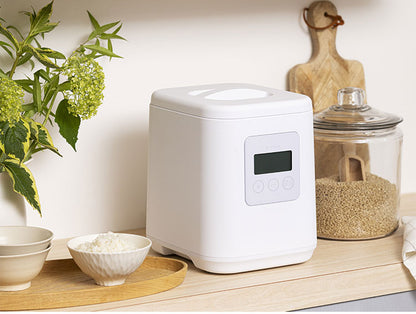 家庭用精米機 山本電気 i-rice 精米機 YE-RC25A-WH レシピブック付き 小型 山本電気 日本製 1~5合 白米 無洗米 玄米 家庭用 精米器 16種類 やさしさ精米 YAMAMOTO ライスクリーナー