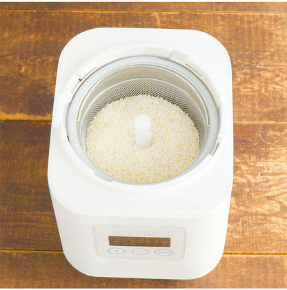 家庭用精米機 山本電気 i-rice 精米機 YE-RC25A-WH レシピブック付き 小型 山本電気 日本製 1~5合 白米 無洗米 玄米 家庭用 精米器 16種類 やさしさ精米 YAMAMOTO ライスクリーナー