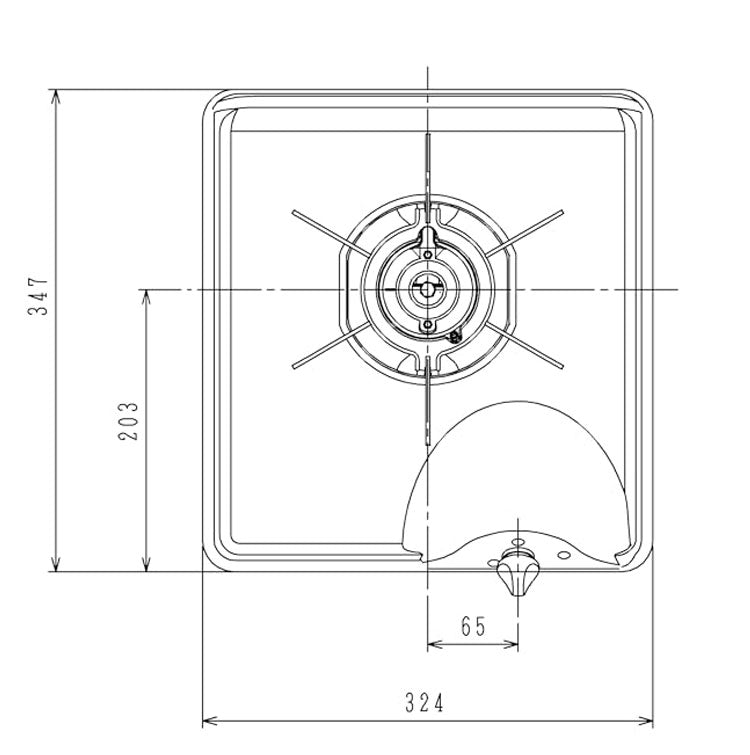 ノーリツ ビルトインコンロ 1口 N1C04KSA LP LPガス用 プロパン グリルなし 幅33cm コンパクトタイプ 乾電池(単2・1.5V×2個) グレーホーローゴトク ホワイトホーロートップ
