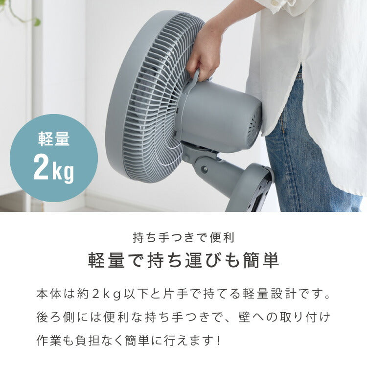 壁掛け扇風機 30cm リモコン式 タイマー 7枚羽 風量3段階 キッチン扇風機 首振り 静音 リズム おやすみ ベビー お手入れ簡単 下向き45°調整 換気 羽根分解 洗える 静音 省エネ simplus シンプラス SP-30KRD-01