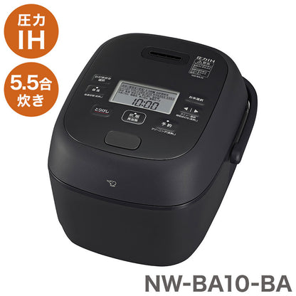 炊飯器 5.5合炊き 象印 5.5合 NW-BA10-BA 豪熱大火力 圧力IH炊飯器 ブラック 40時間保温 黒まる厚釜 新生活 圧力 保温 エコ 玄米 ふっくら もちもち