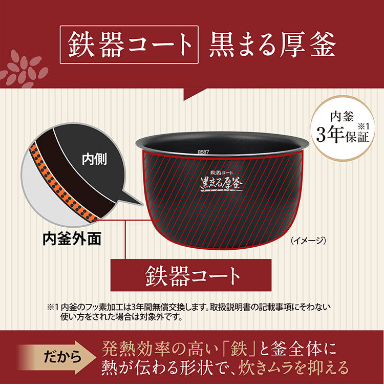 炊飯器 5.5合炊き 象印 5.5合 NW-BA10-BA 豪熱大火力 圧力IH炊飯器 ブラック 40時間保温 黒まる厚釜 新生活 圧力 保温 エコ 玄米 ふっくら もちもち