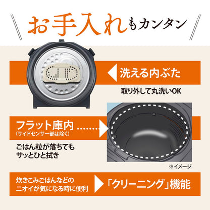 炊飯器 3合 象印 3合炊き ZOJIRUSHI 圧力IH炊飯ジャー 極め炊き スレートブラック NP-RU05-BZ 象印マホービン プレゼント