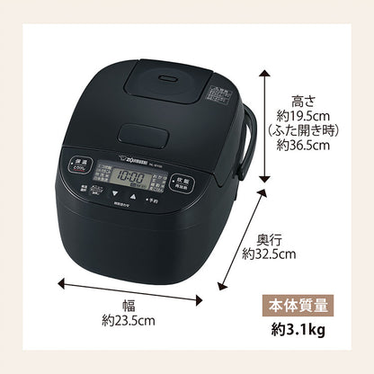 炊飯器 3合 象印 極め炊き マイコン炊飯ジャー NL-BY05 無洗米 雑穀米 玄米 NL-BY05-BA ブラック ZOJIRUSHI マイコン 3合炊き