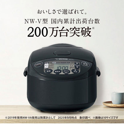 炊飯器 5.5合炊き 象印 5.5合 NW-VK10-BA 極め炊き IH炊飯器 ブラック エコ炊飯 白米急速 玄米 パンメニュー 象印マホービン 黒まる厚釜採用 黒